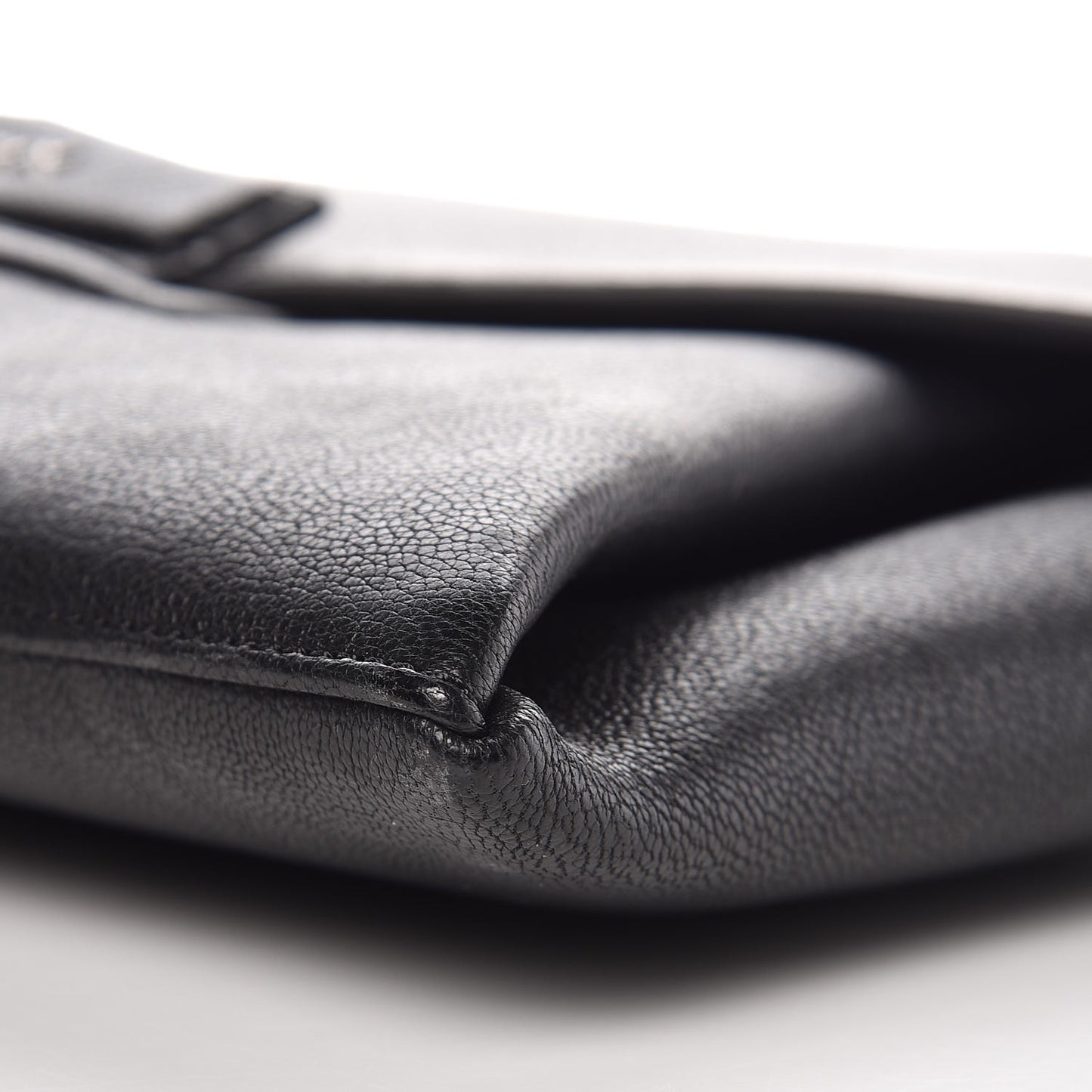 Sugar Goatskin Medium Antigona Envelope Clutch Black