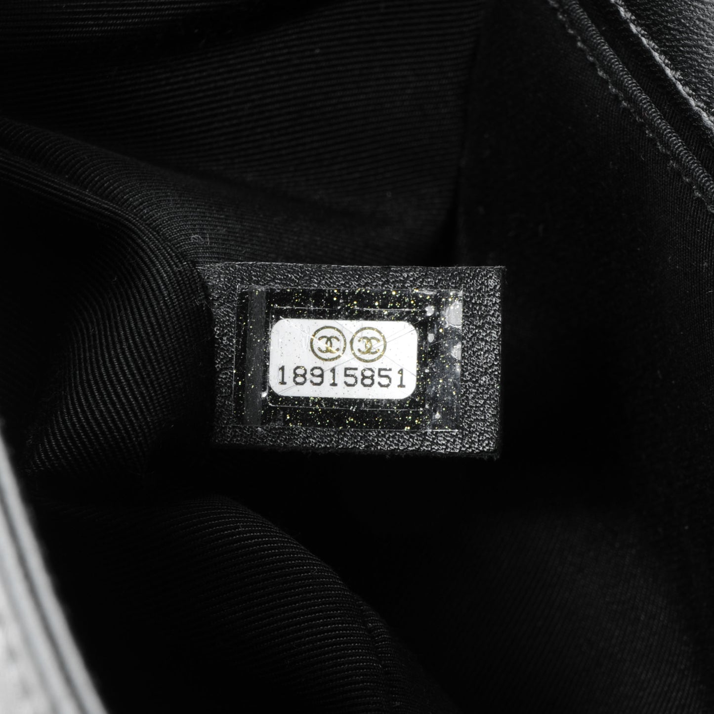 Perforated Lambskin Medium Boy Flap Black