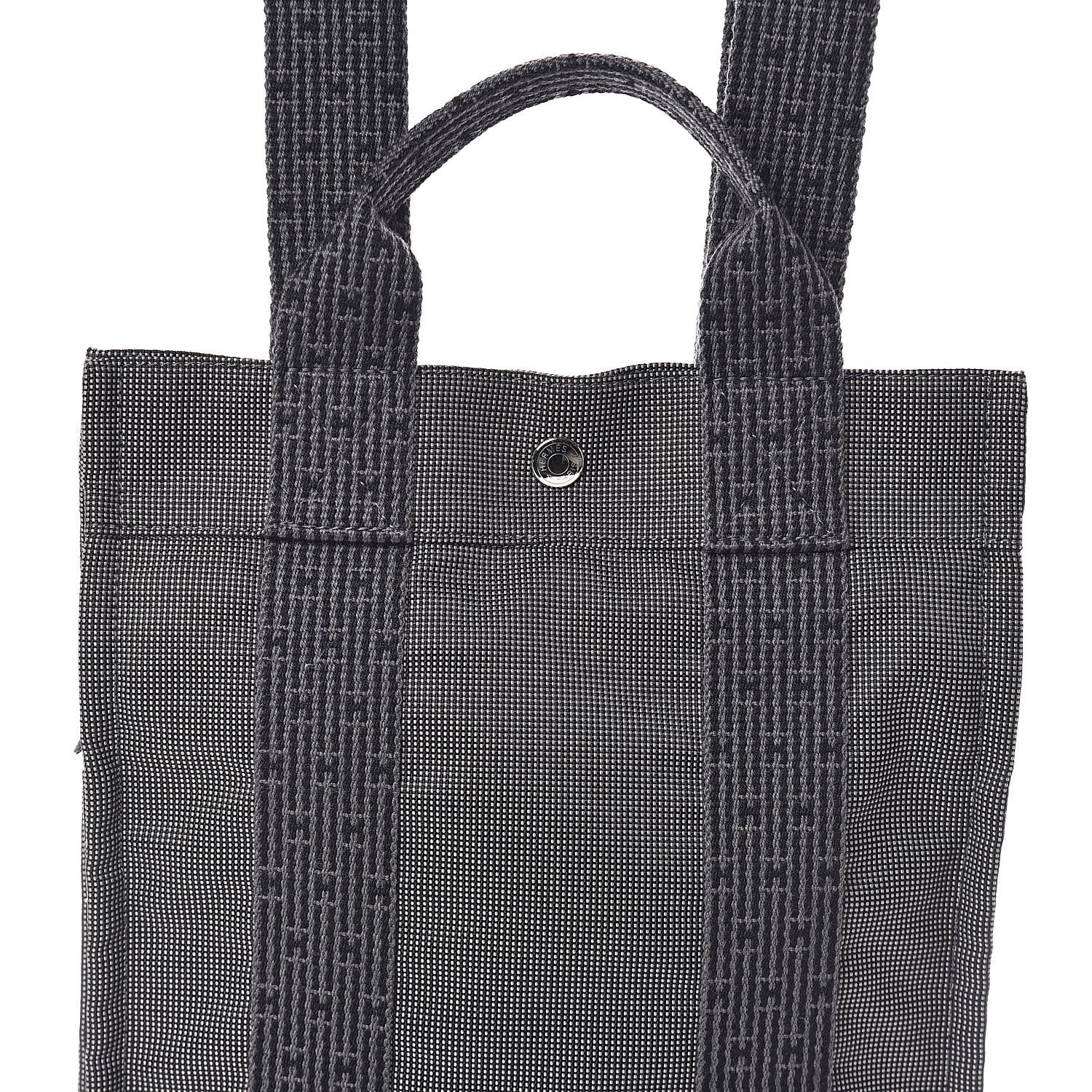 Hermes Canvas Herline Backpack Grey 7 of 9