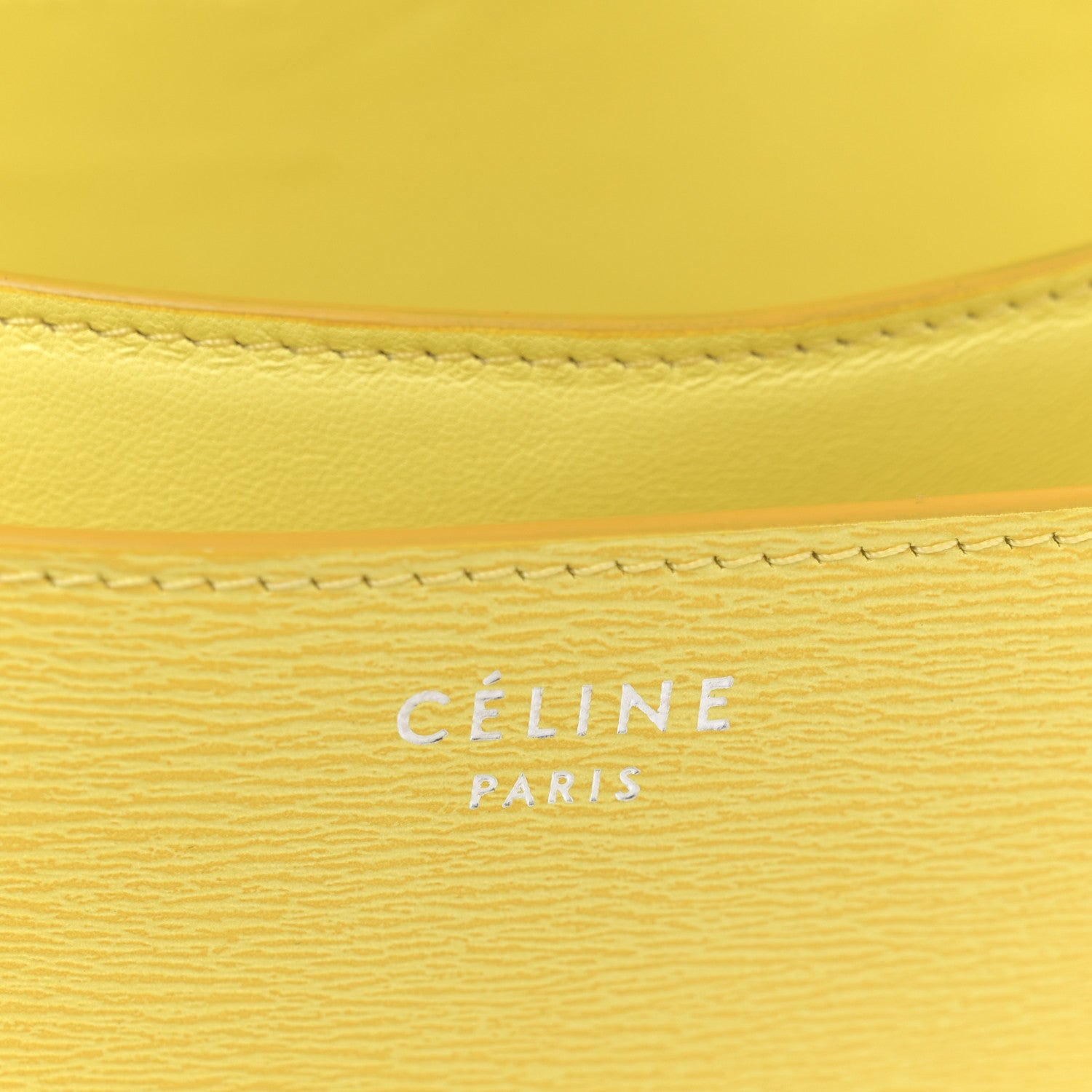 Celine Liege Calfskin Medium Classic Box Flap Bag Fluo Yellow 6 of 12