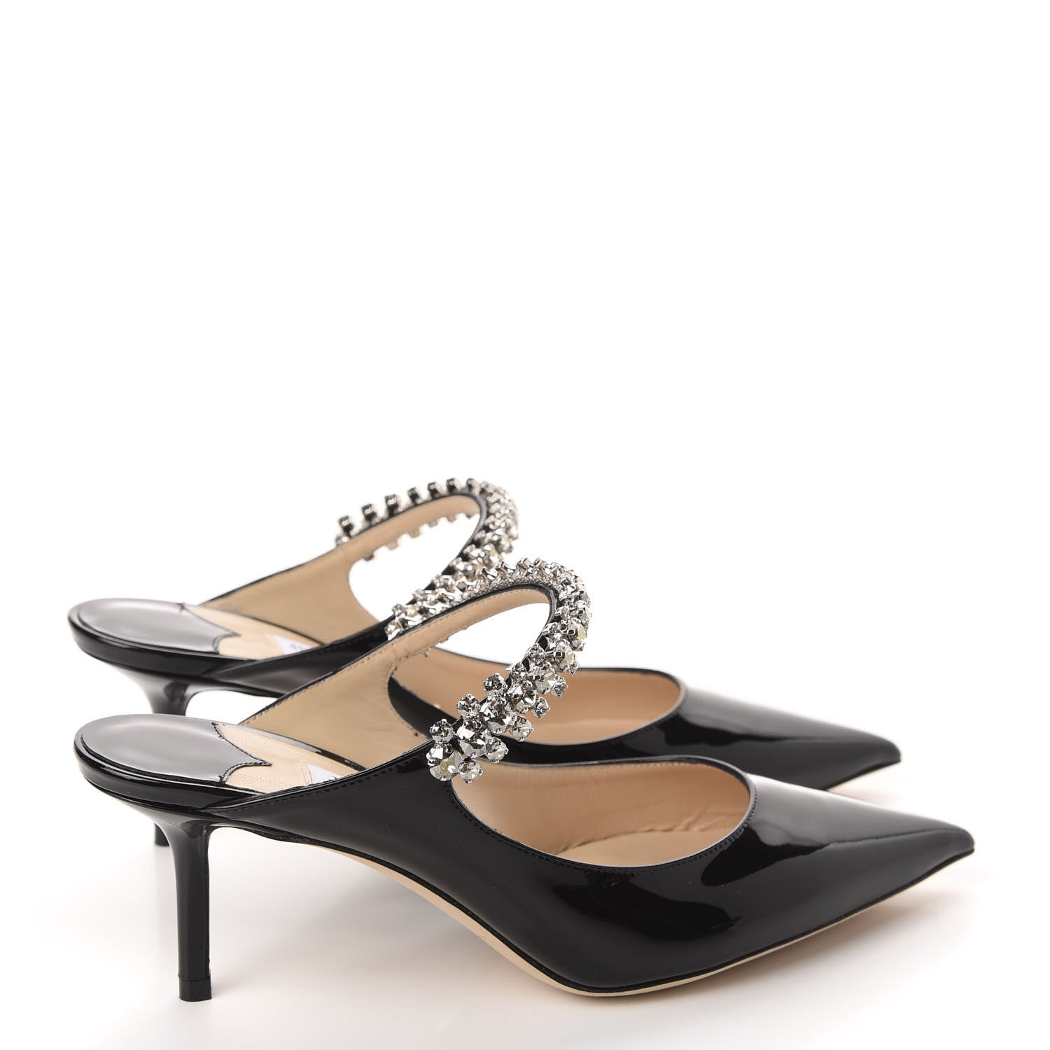 Jimmy Choo Patent Calfskin Bing 65 Pumps 37 Black 4 of 9