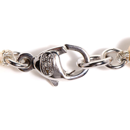 Chanel Graduated Pearl CC Long Necklace Silver 5 of 7