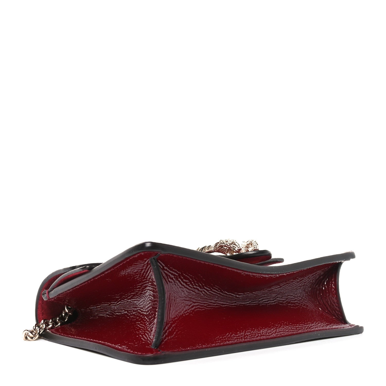 Gucci Crinkled Patent Mini Dionysus Shoulder Bag Rosso Ancora Red 4 of 10