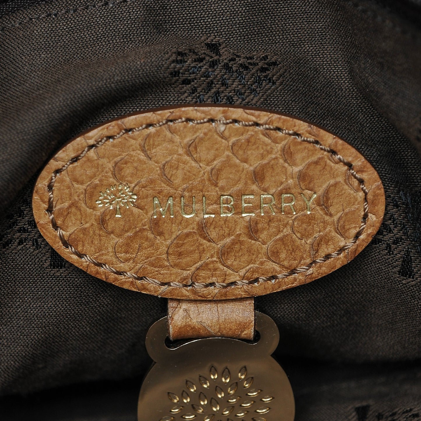 Silky Snake Print Oversized Alexa Deer Brown