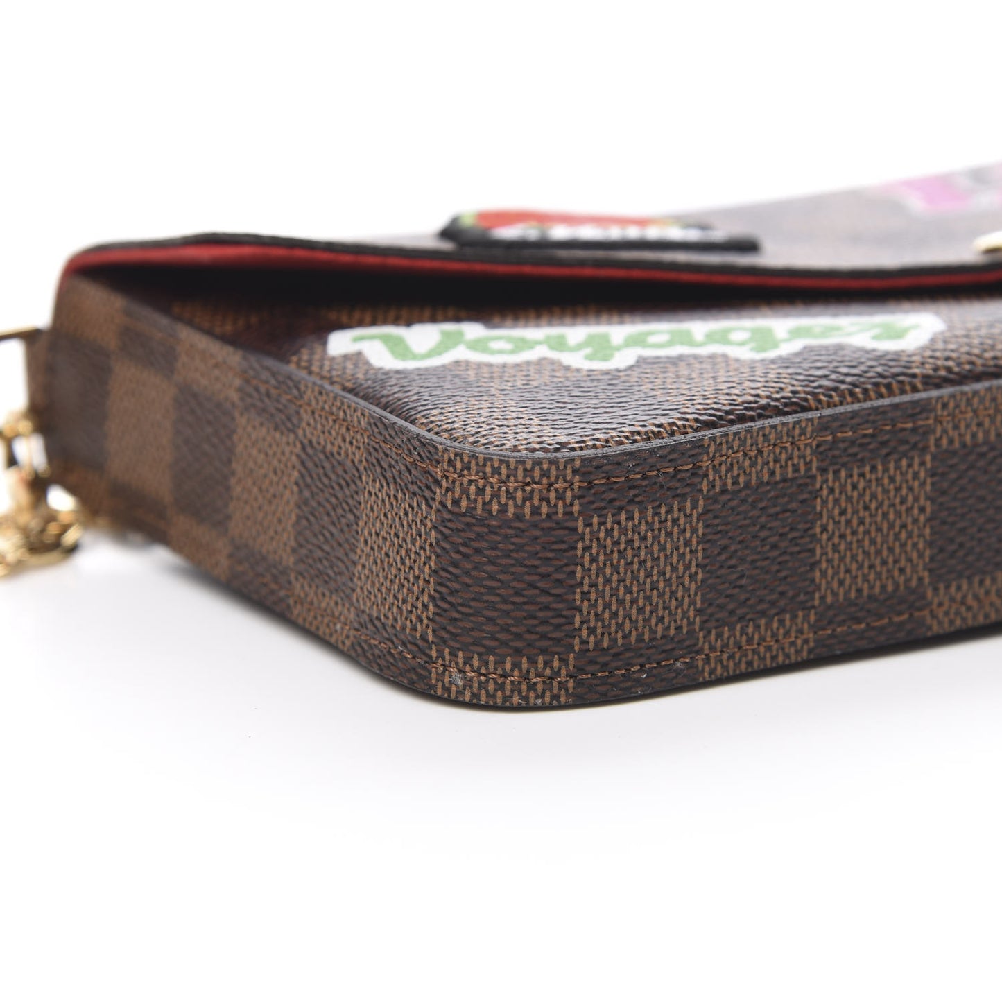 Monogram My LV World Tour Pochette Felicie Chain Wallet Coquelicot