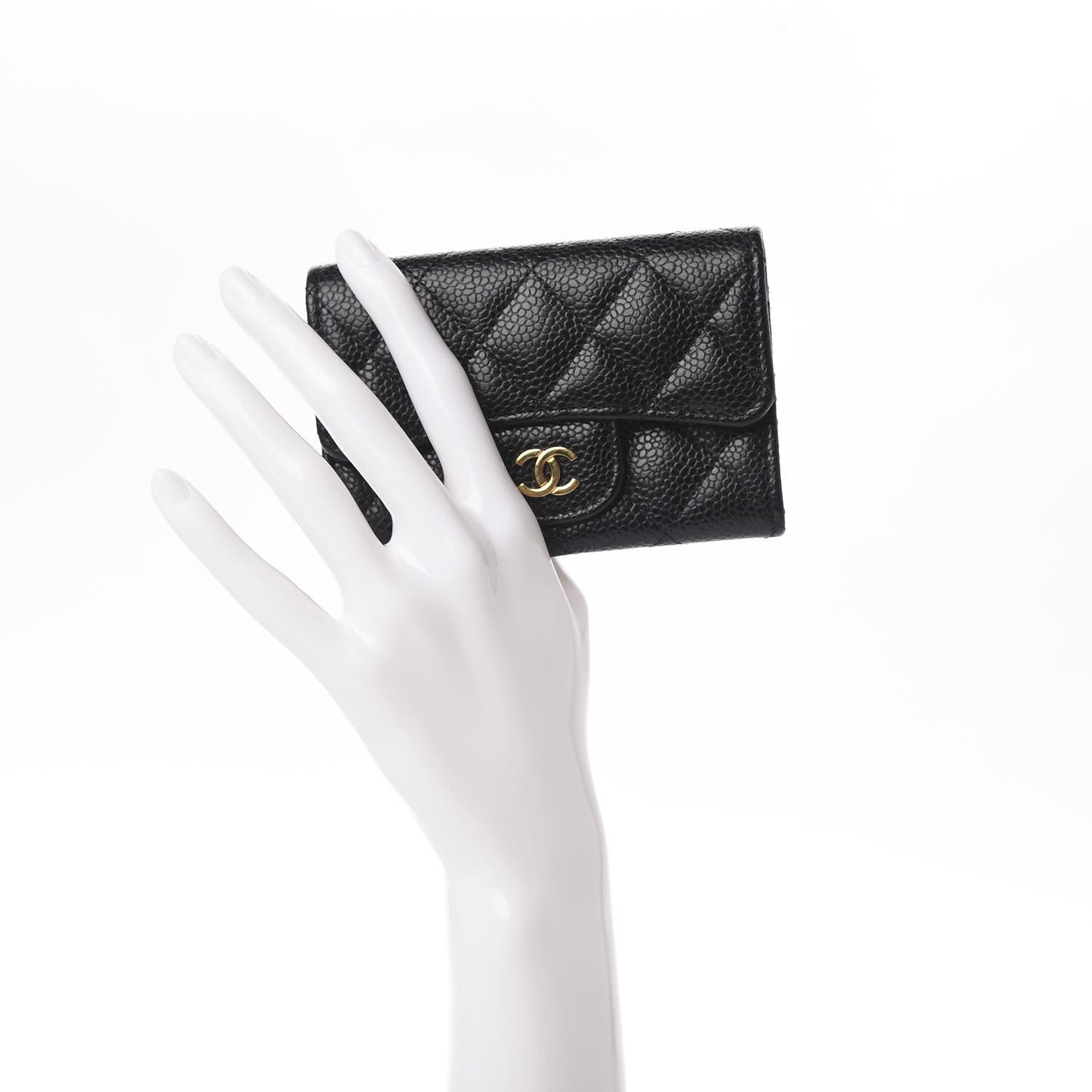 Chanel Caviar Quilted Flap Card Holder Black 2 of 11
