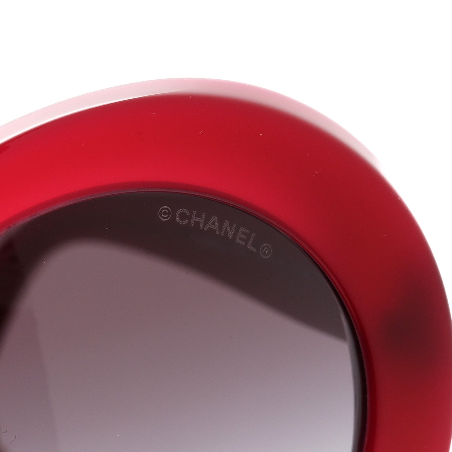 Chanel Acetate Round Chain Sunglasses 5489-A Burgundy 7 of 8