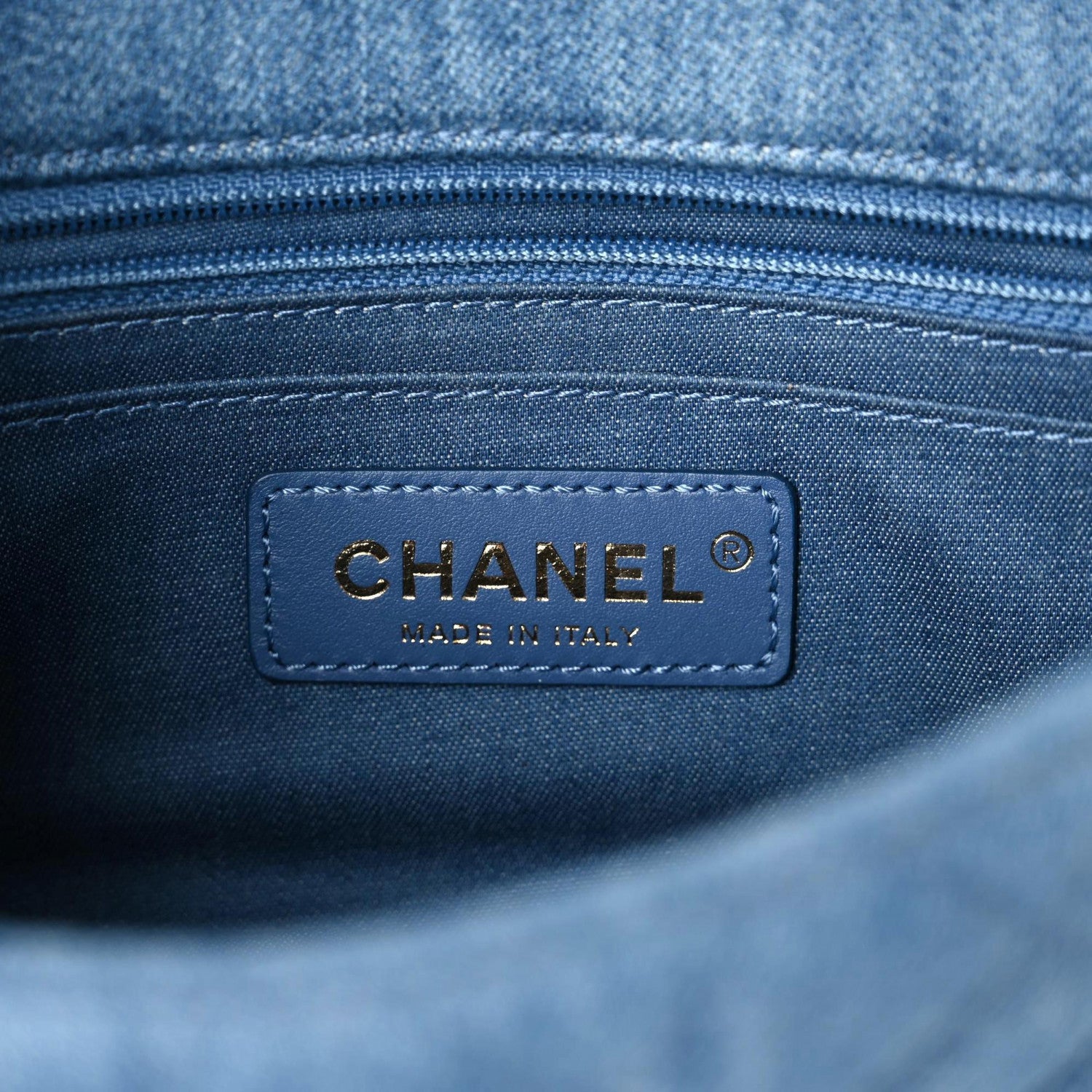 Chanel Denim Quilted Mini Pearl Crush Rectangular Flap Blue 6 of 10