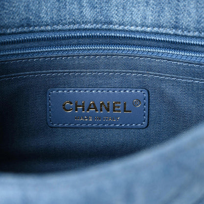 Chanel Denim Quilted Mini Pearl Crush Rectangular Flap Blue 6 of 10