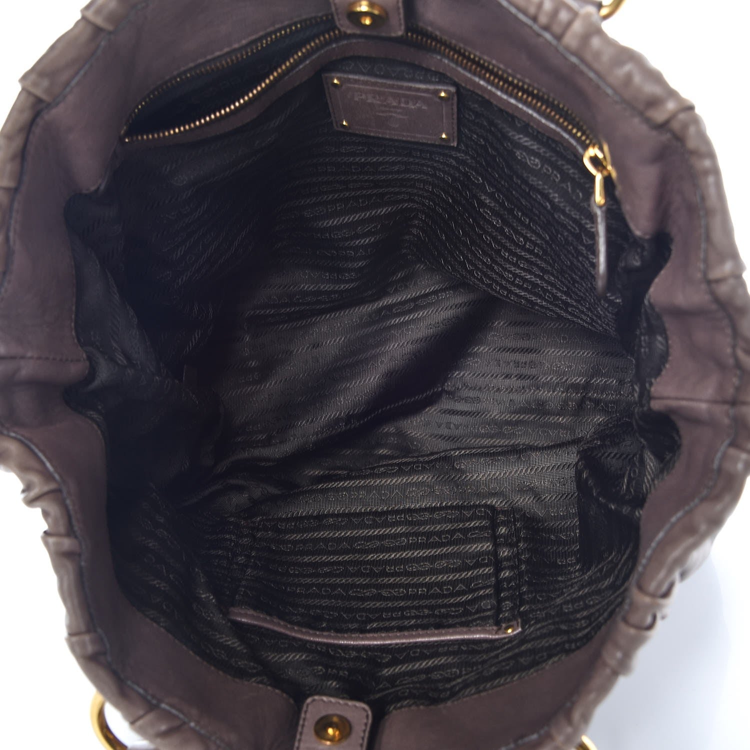 Prada Nappa Gaufre Tote Bambu 5 of 14