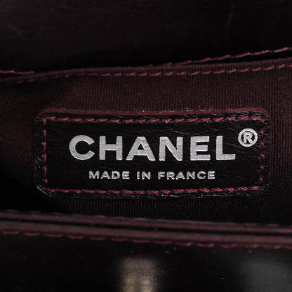 Chanel Goatskin Quilted Small Boy Handle Flap Burgundy 6 of 7