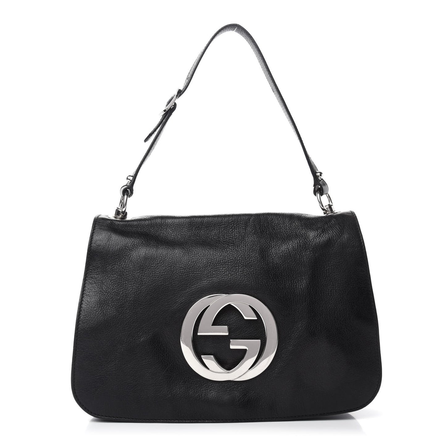 Calfskin Blondie Medium Shoulder Flap Black