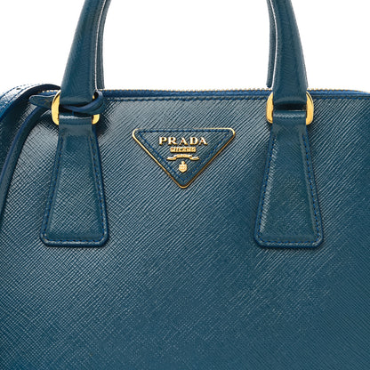 Prada Saffiano Vernice Small Promenade Tote Azzurro 8 of 10
