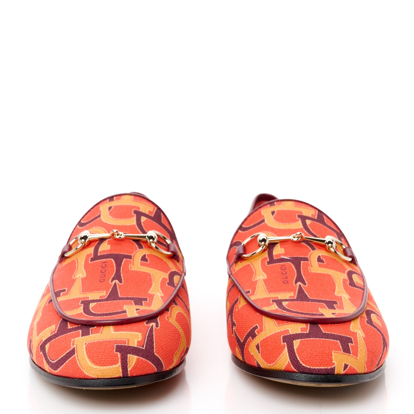 Canvas Horsebit Womens Jordaan Loafers 39.5 Orange Multicolor