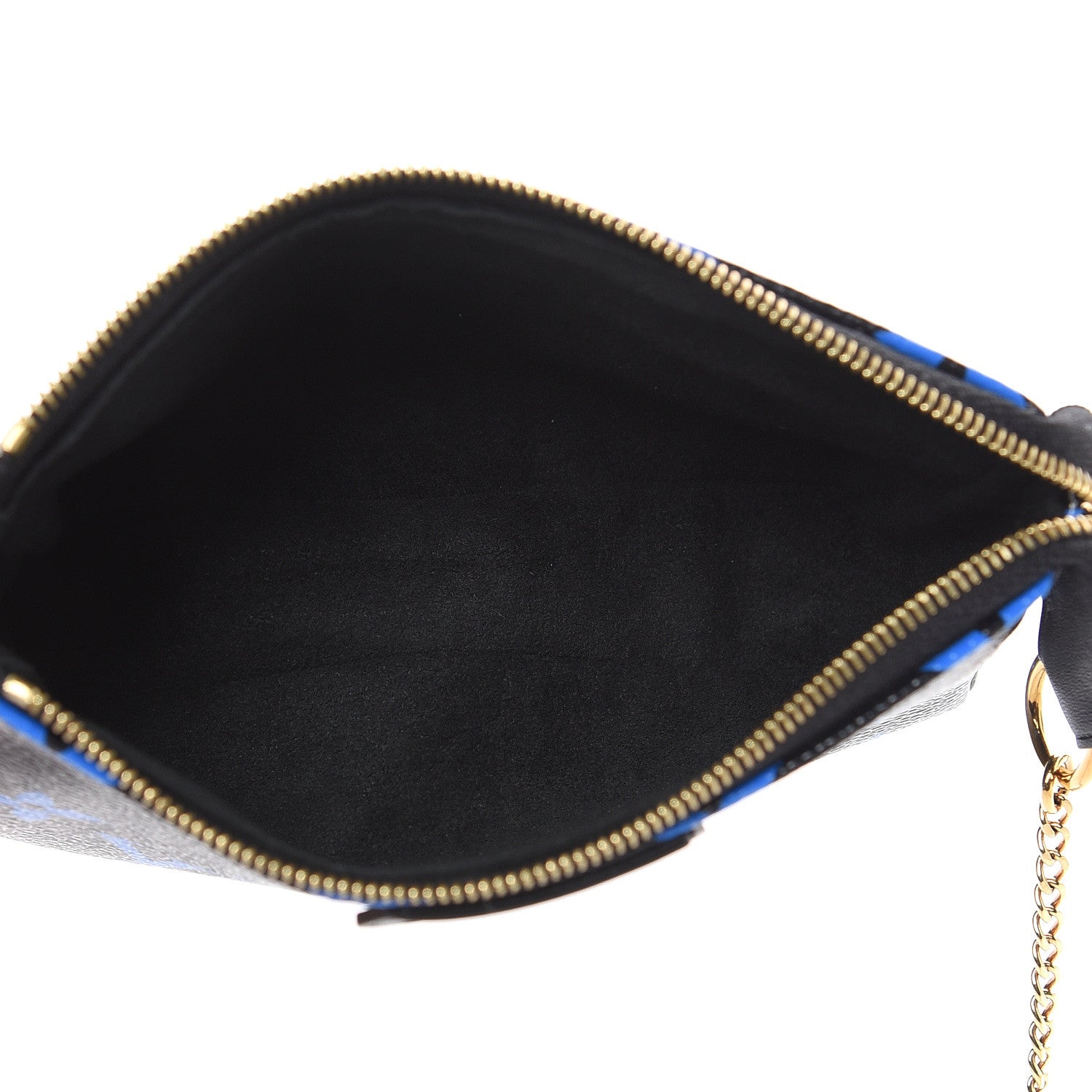 Louis Vuitton Colored Monogram Mini Pochette Accessories Blue Black 5 of 6