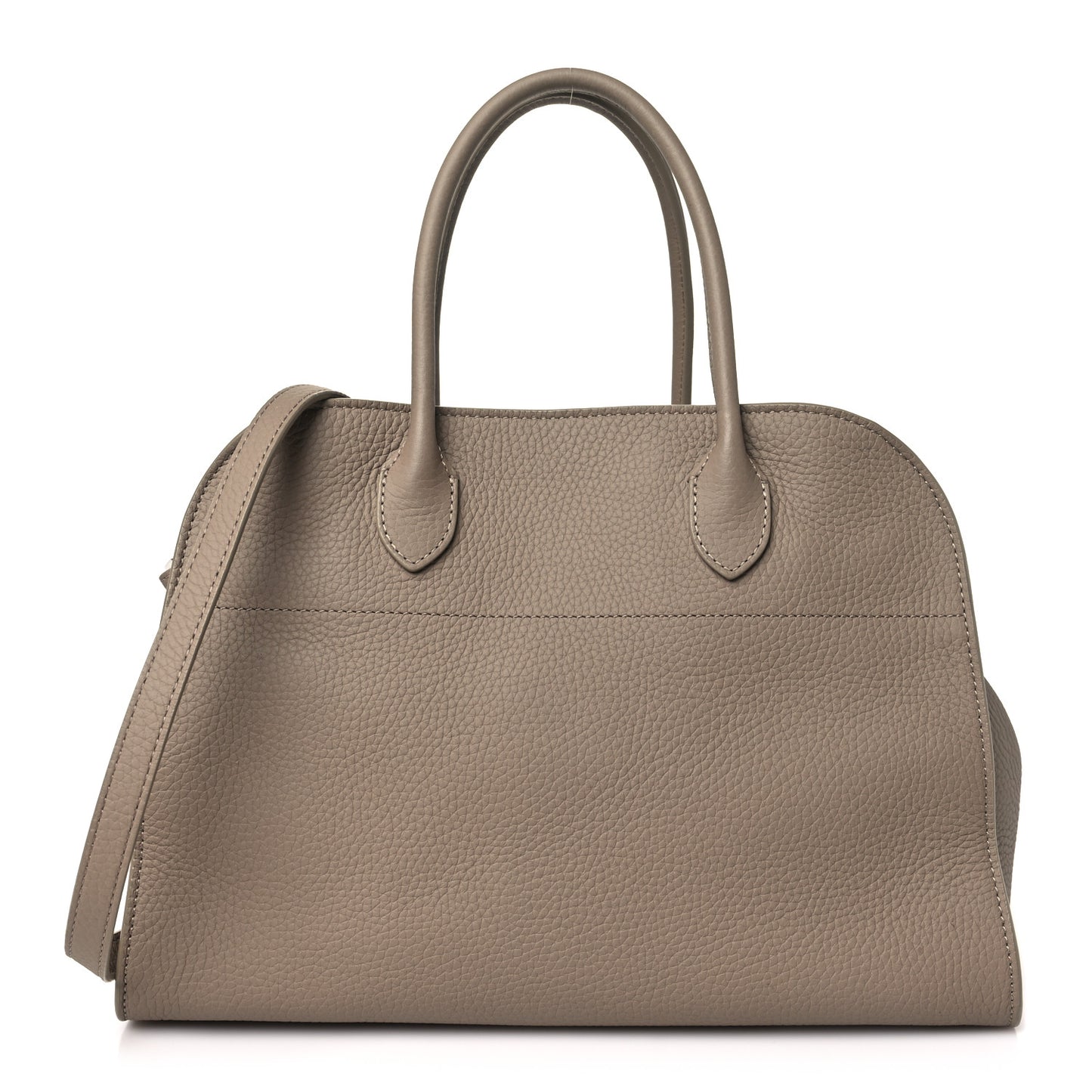 Matte Grained Calfskin Soft Margaux 12 Dark Taupe