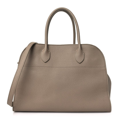 The Row Matte Grained Calfskin Soft Margaux 12 Dark Taupe 1 of 9