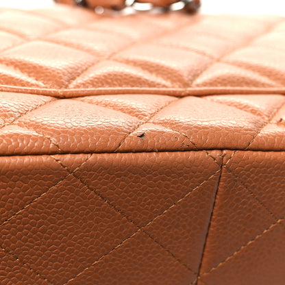 Chanel Caviar Quilted Jumbo Double Flap Light Brown 11 of 12