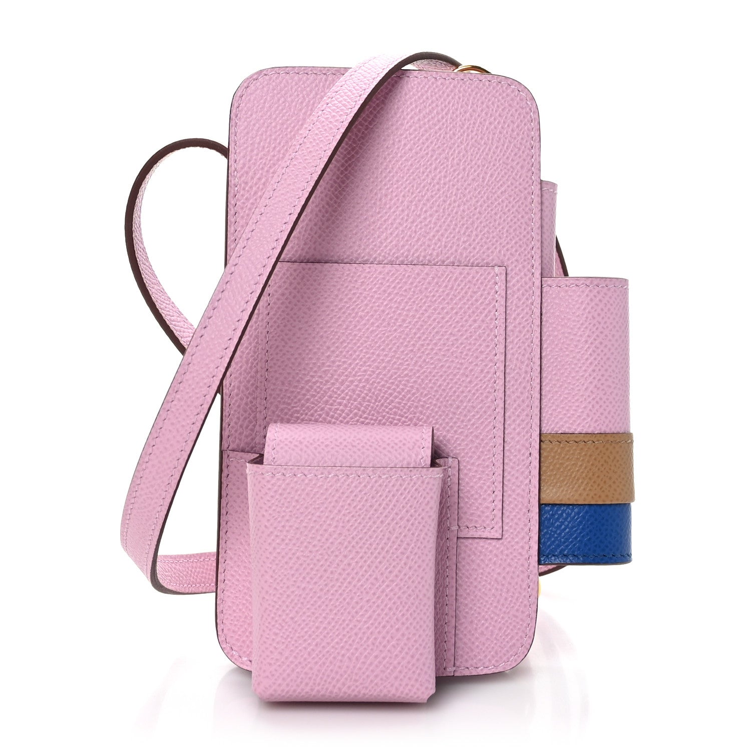 Hermes Epsom Hermesway Phone Case Mauve Sylvestre Chai Bleu Royale 1 of 8