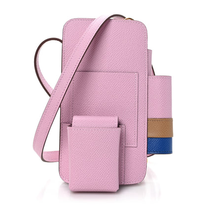 Hermes Epsom Hermesway Phone Case Mauve Sylvestre Chai Bleu Royale 1 of 8
