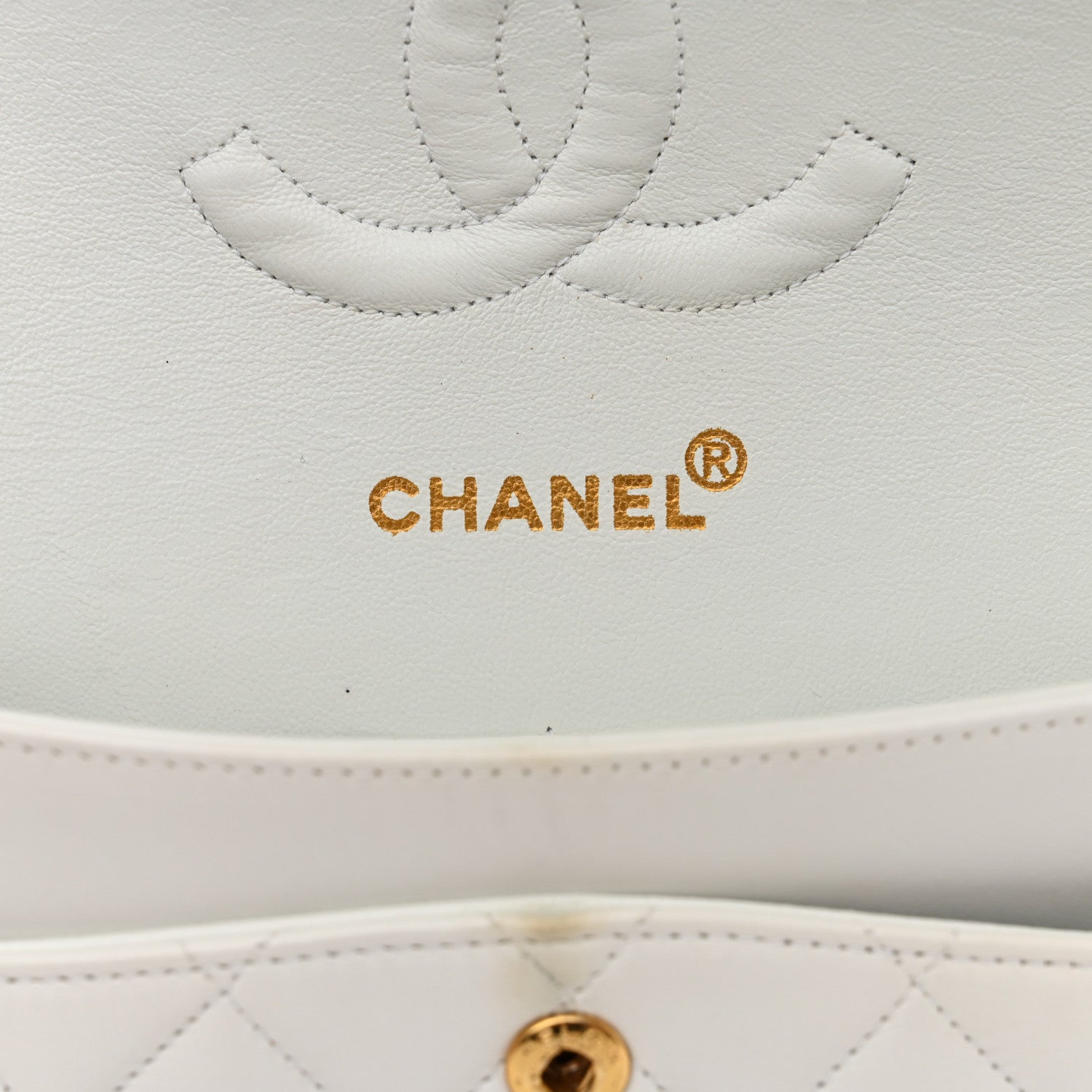 Chanel Lambskin Quilted Medium Double Flap White 6 of 21