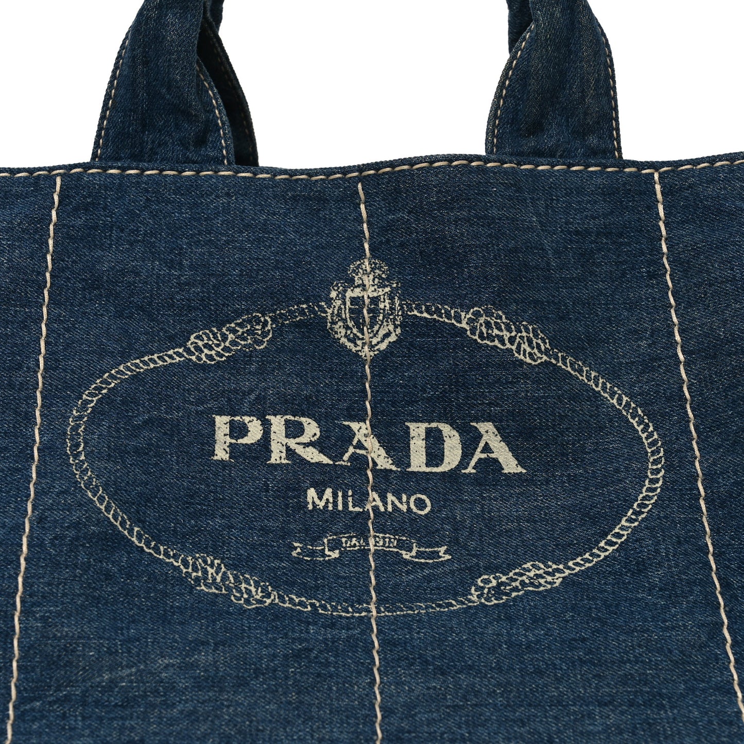 Denim Canapa Logo Tote Avio