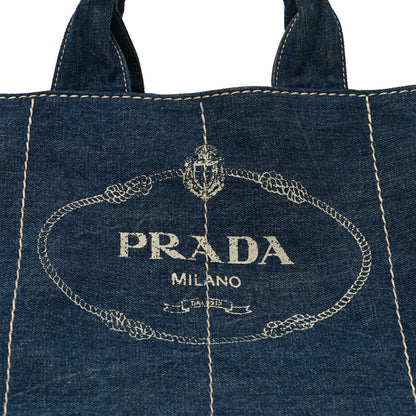 Prada Denim Canapa Logo Tote Avio 7 of 9