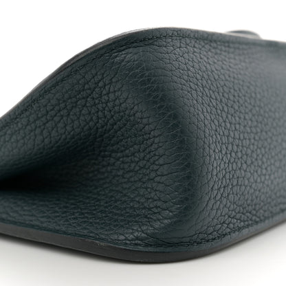Hermes Taurillon Clemence Halzan 25 Vert Cypress 8 of 10