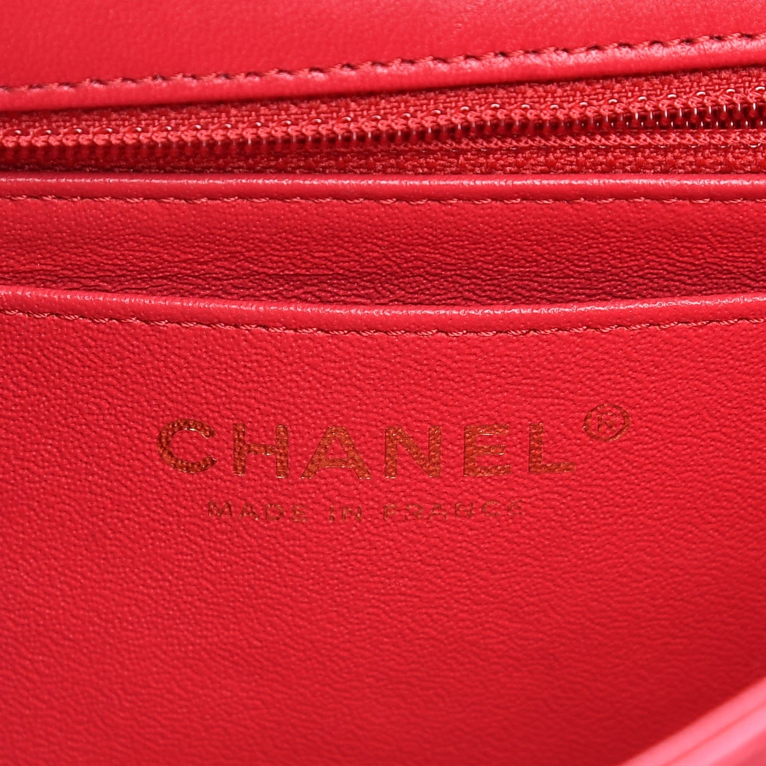 Chanel Lambskin Quilted Mini Rectangular Flap Dark Pink 6 of 14