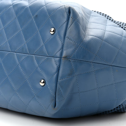 Chanel Calfskin Perforated Up In The Air North South Tote Blue 10 of 11