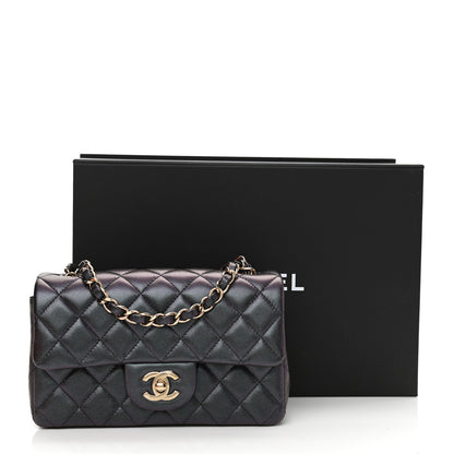 Chanel Iridescent Lambskin Quilted Mini Rectangular Flap Black 11 of 11