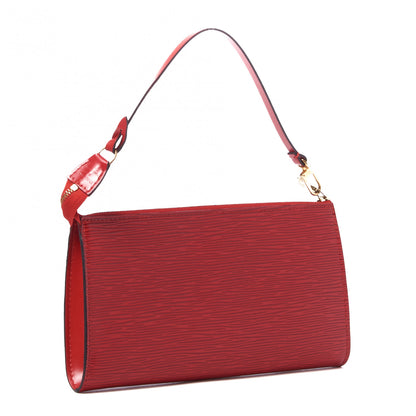 Louis Vuitton Epi Pochette Accessories 24 Castillan Red 2 of 9