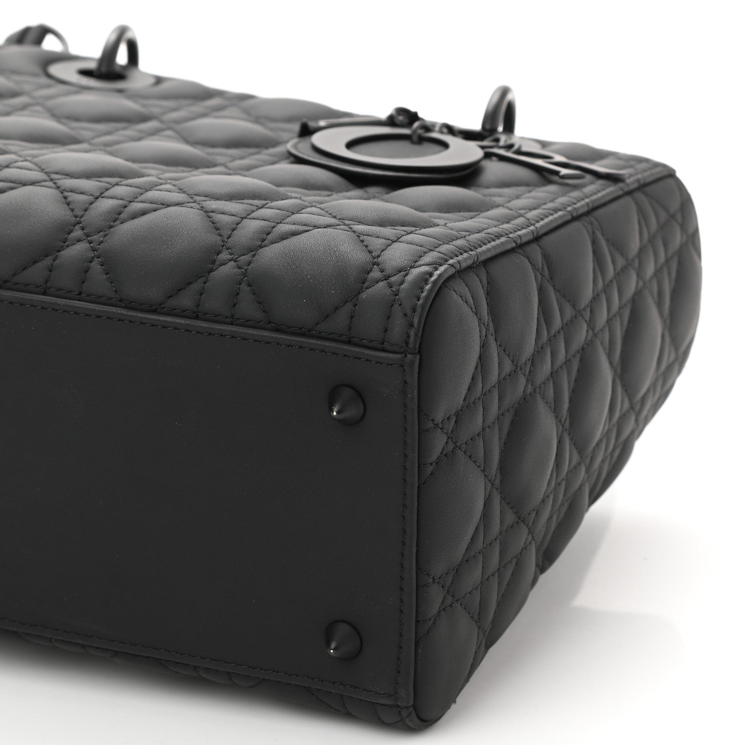 Christian Dior Ultra Matte Calfskin Cannage Medium Lady Dior Black 10 of 10
