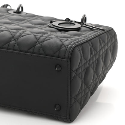 Christian Dior Ultra Matte Calfskin Cannage Medium Lady Dior Black 10 of 10