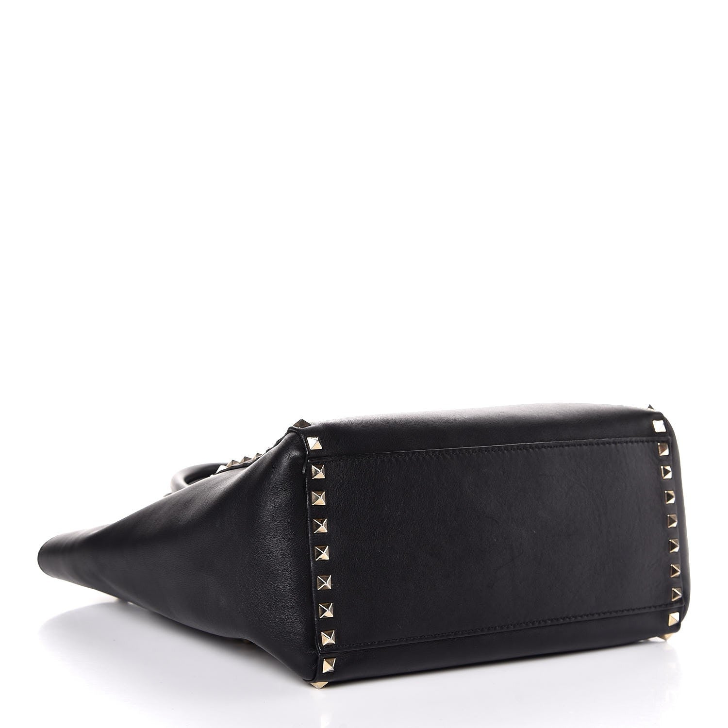 Valentino Garavani Vitello Rockstud Double Handle Tote Black 5 of 8