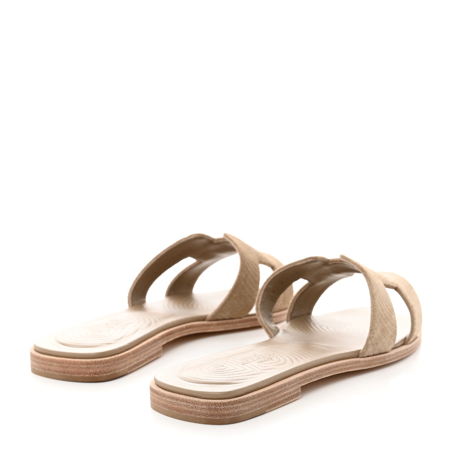 Hermes Suede Goatskin Oran Sandals 37 Beige Sable 4 of 9