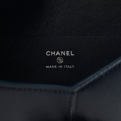 Chanel Lambskin Airline Envelope Pouch Navy 6 of 8