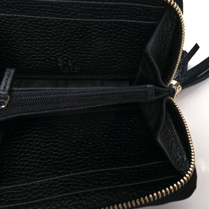 Gucci Pebbled Calfskin Small Soho Zip Around Wallet Black 5 of 7