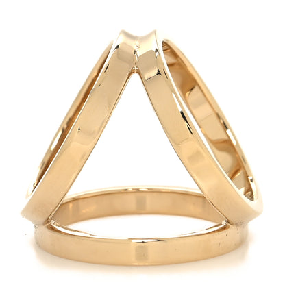 Hermes Permabrass Gold Plated Trio Scarf Ring 1 of 4