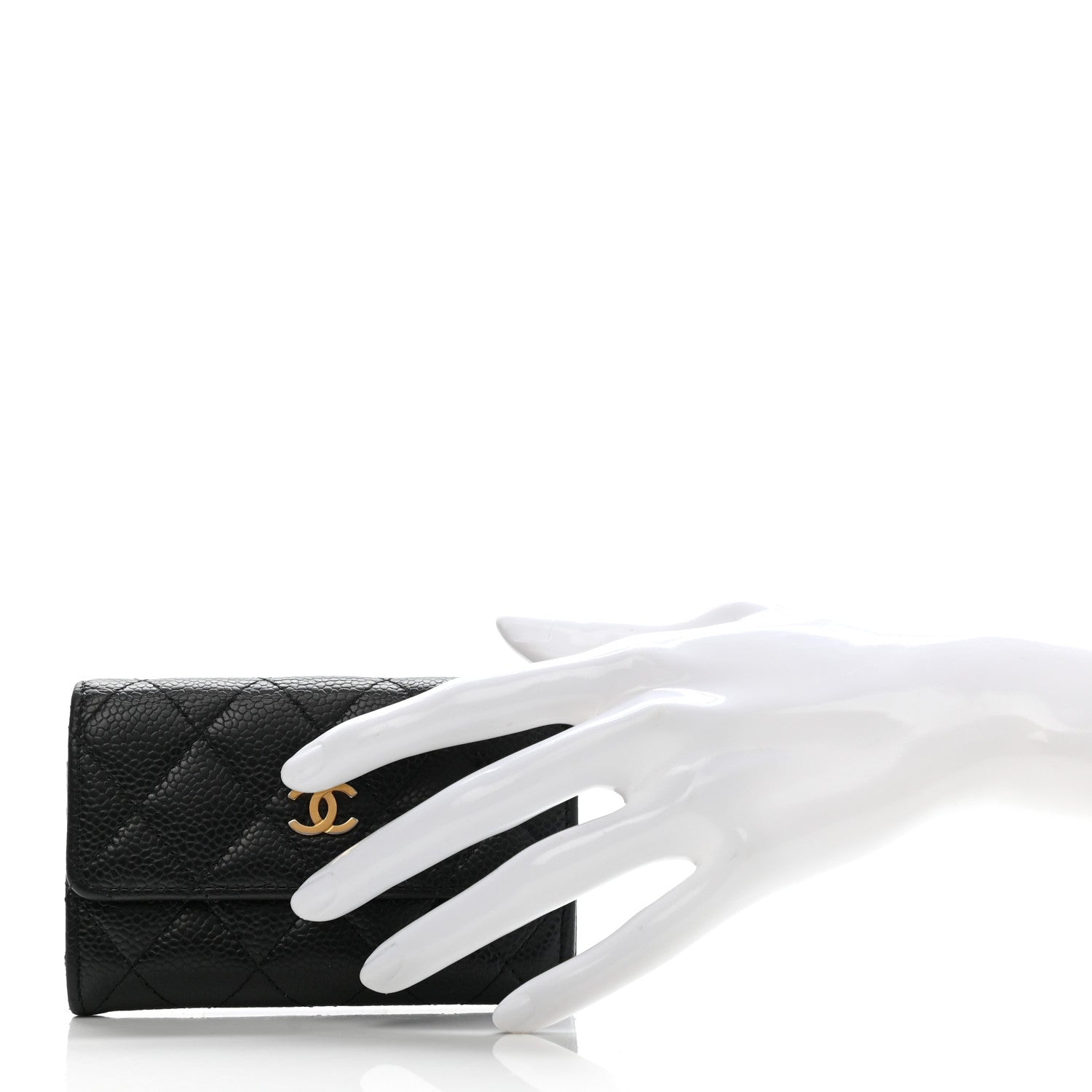 Chanel Caviar Quilted Flap Card Holder Black 2 of 10