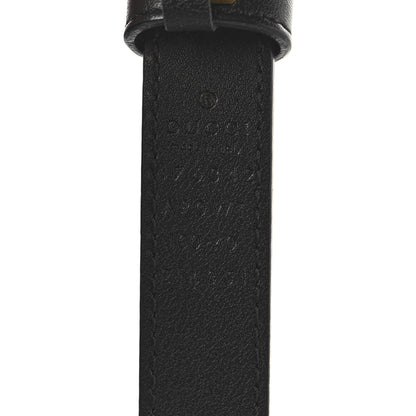 Gucci Calfskin Pearl Double G 20mm Belt 100 40 Black Cream 5 of 7