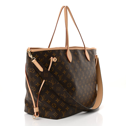 Louis Vuitton Monogram Stamped Inside Out Neverfull Bandouliere GM Beige 3 of 9