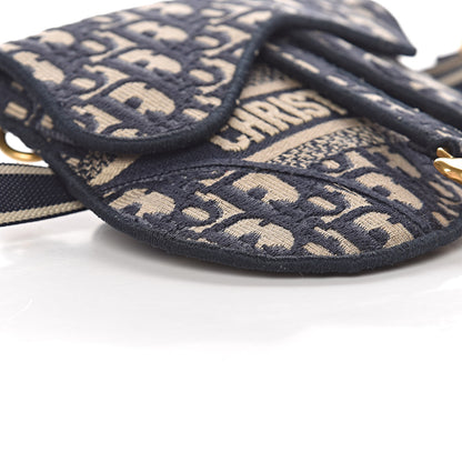 Christian Dior Oblique Saddle Belt Bag Blue 8 of 9