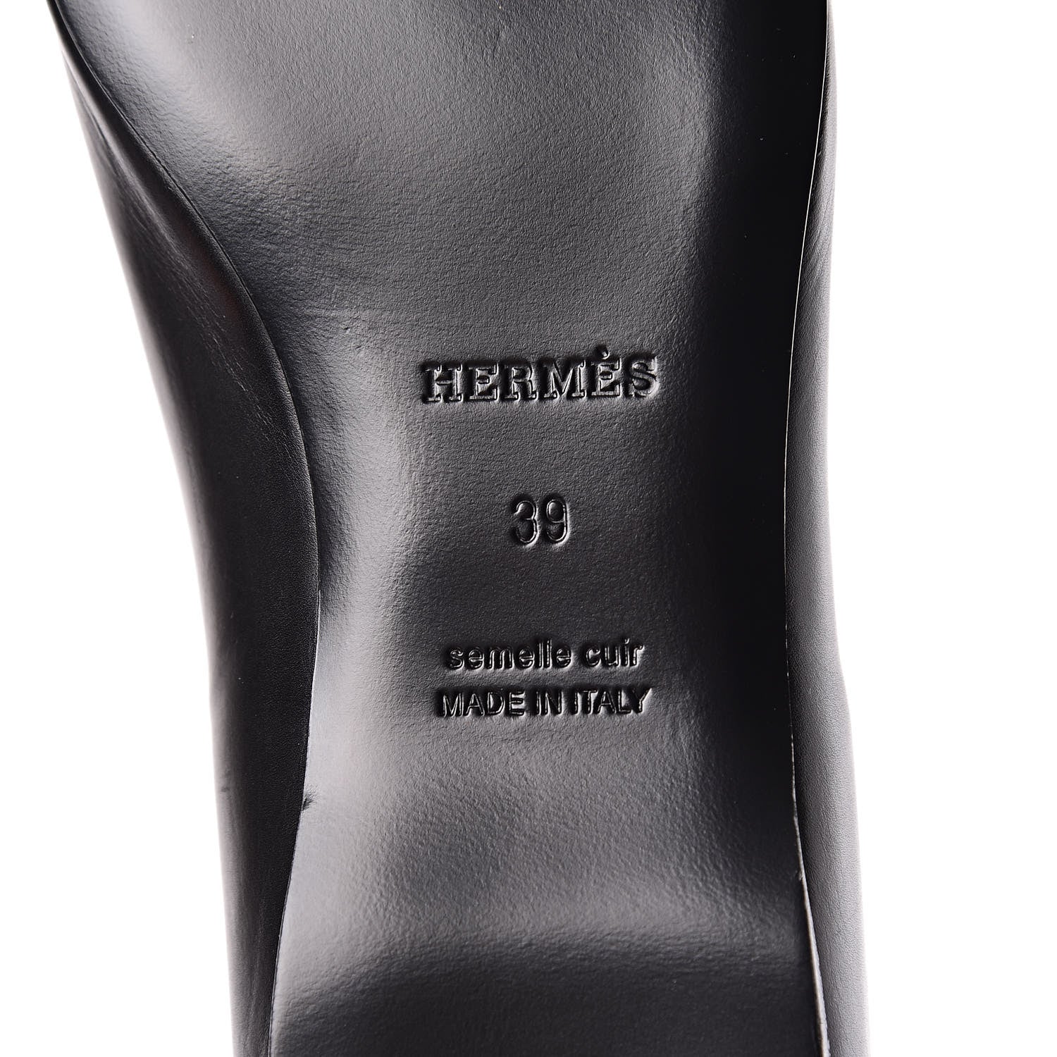 Hermes Calfskin Laura Ballerina Flats 39 Black 6 of 8