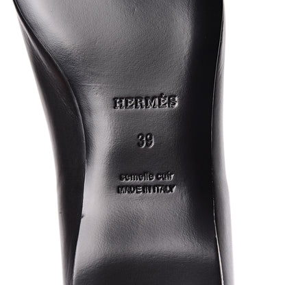 Hermes Calfskin Laura Ballerina Flats 39 Black 6 of 8