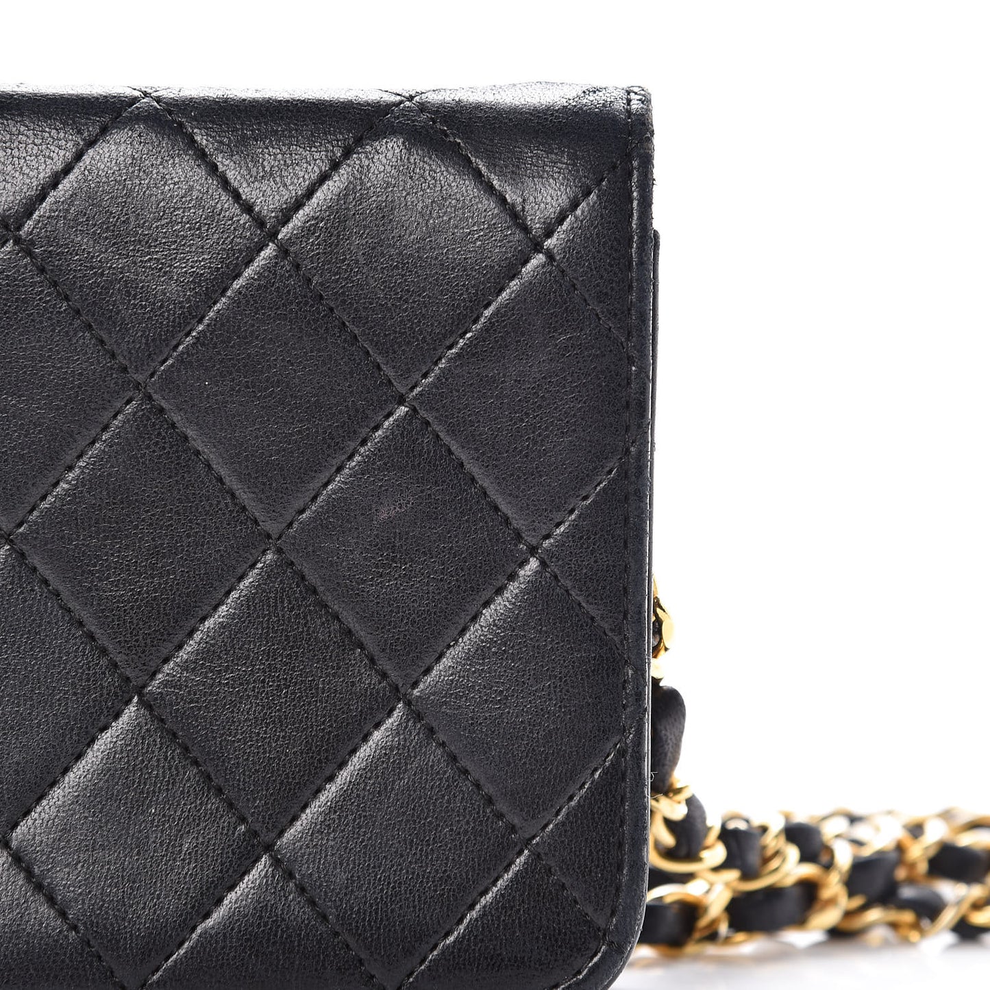 Lambskin Quilted Mini Flap Black