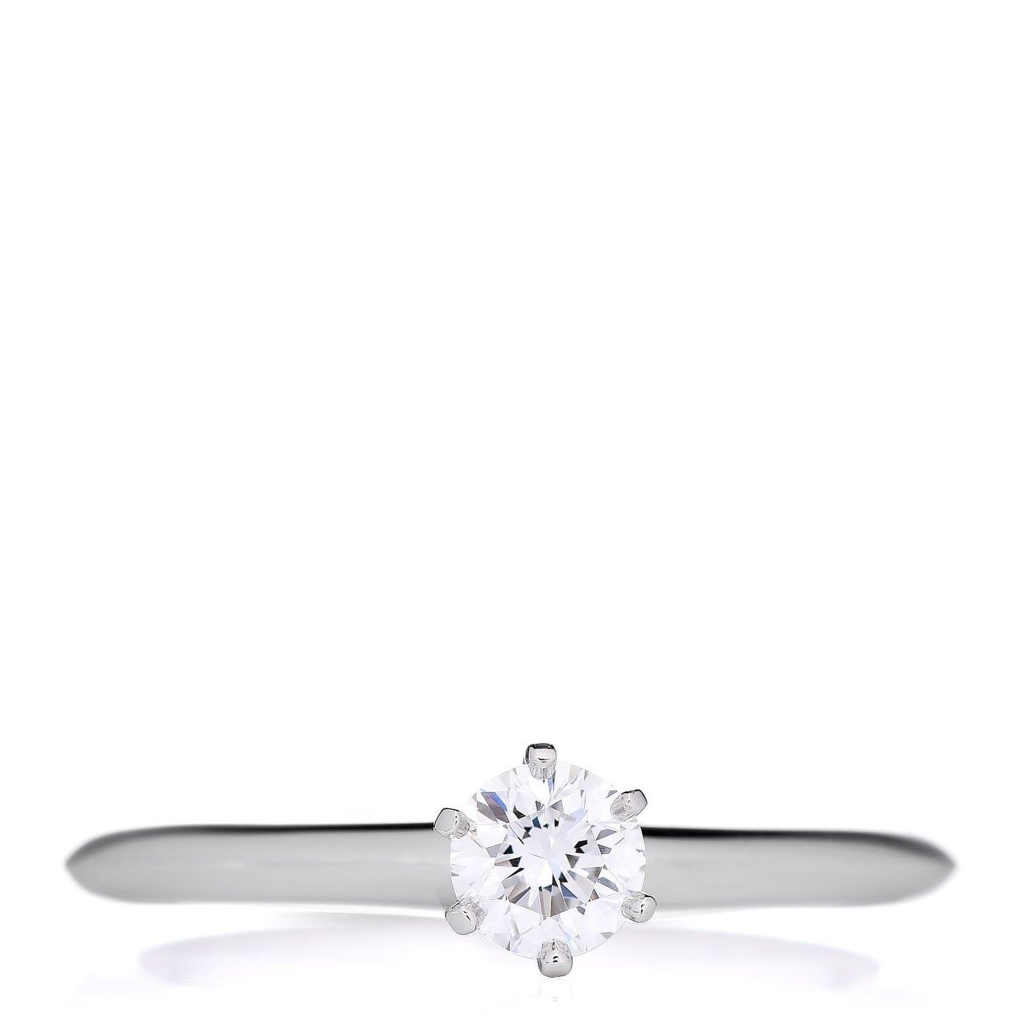 Platinum Diamond .26ct Solitaire Engagement Ring 51 5.75