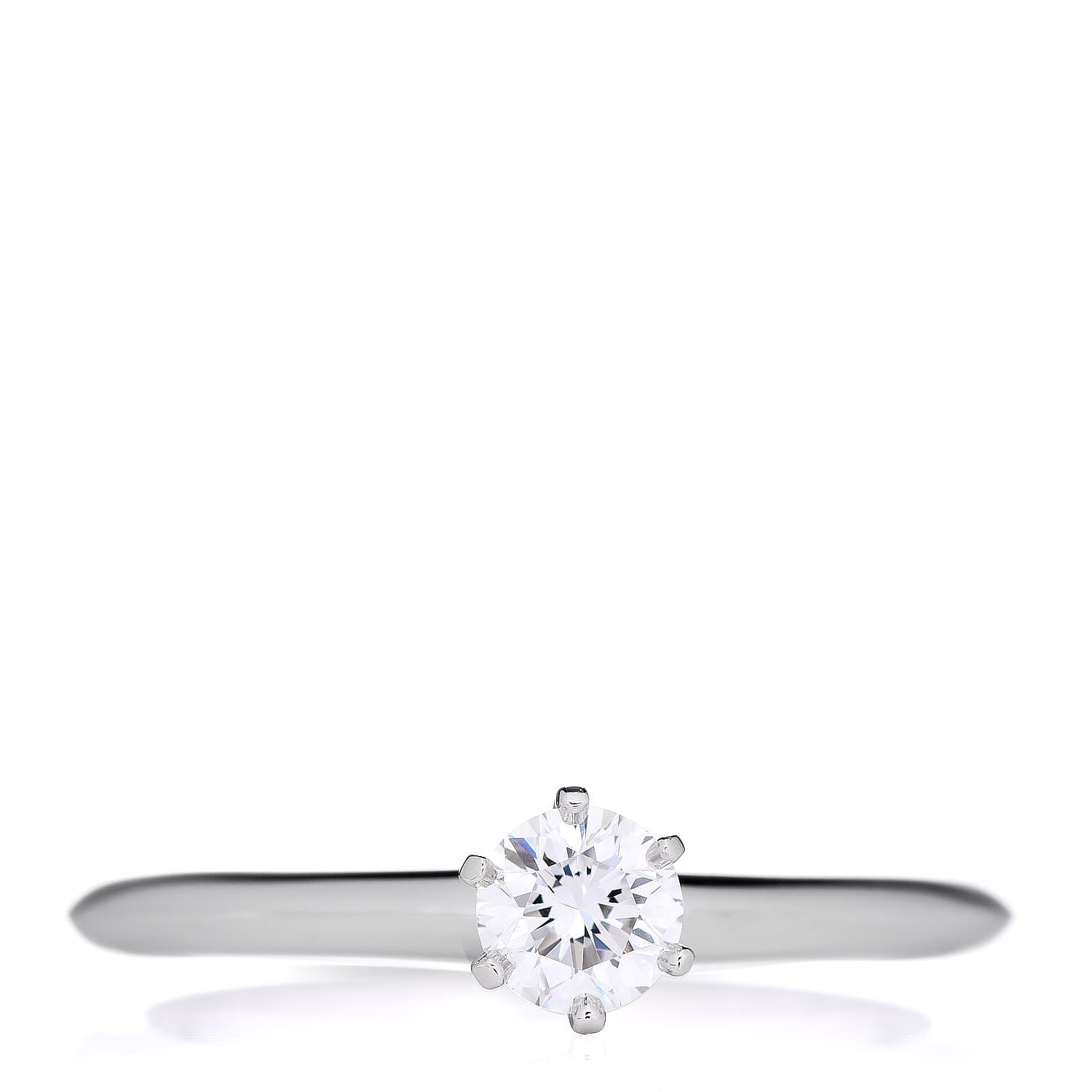 Tiffany Platinum Diamond .26ct Solitaire Engagement Ring 51 5.75 1 of 6