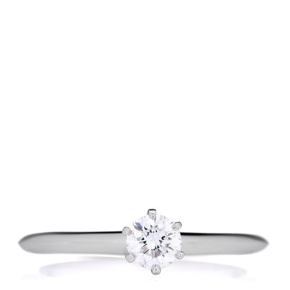 Tiffany Platinum Diamond .26ct Solitaire Engagement Ring 51 5.75 1 of 6
