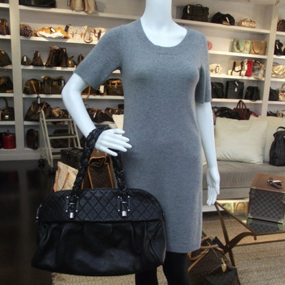 Chanel Leather Lady Braid Large Satchel Black 2 of 12